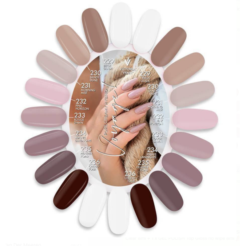 Victoria Vynn Pure Creamy Gellak – Voyage Collectie (8-PACK) + gratis megabase en top no wipe